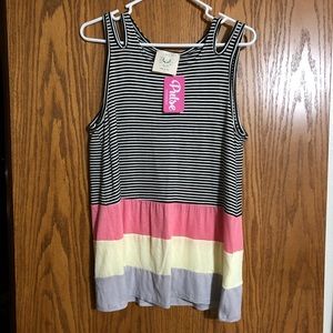 Color block stripe tank top